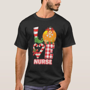 Love Nurse Santa Elf Candy Cane Sweater Ugly Merry