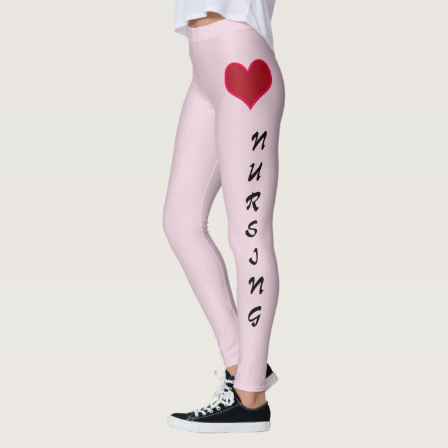 Love Nursing Leggings Pink (Left)