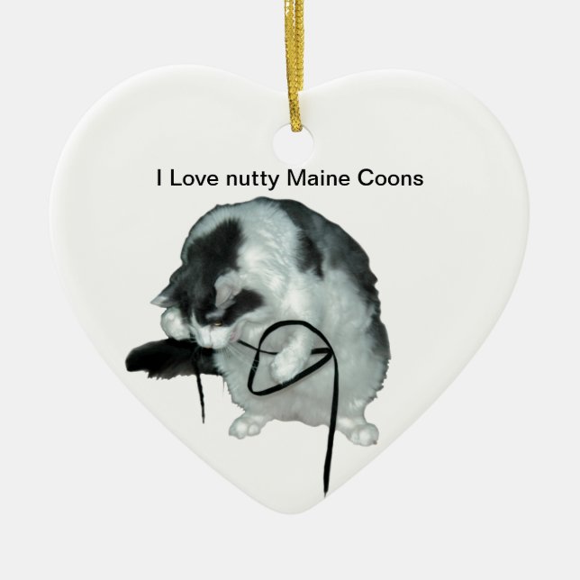Love nutty Maine Coons Ornament (Front)