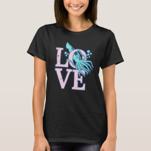 LOVE Octopus Tshirt Cuttlefish Squid