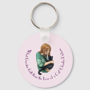 "Love of a Cat" Key Ring