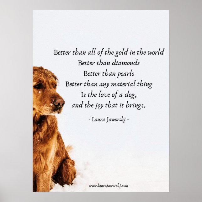 Love of a Dog by Laura Jaworski Poster (Front)