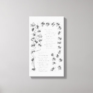 Love of Bees - Vintage Image and Poem Canvas Print
