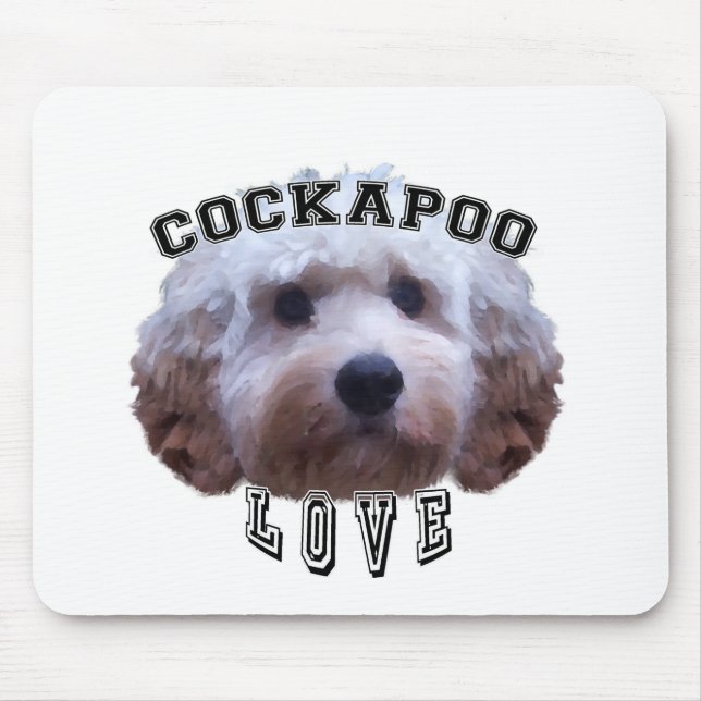 Love of Cockapoo dogs Mouse Mat (Front)