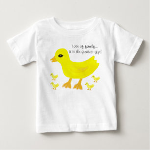 Love of Family Yellow Ducks Baby Rompers T-Shirt