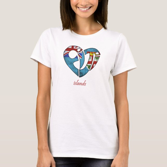 Love of Fiji Islands Flag T-Shirt (Front)