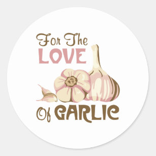 Love of Garlic Classic Round Sticker