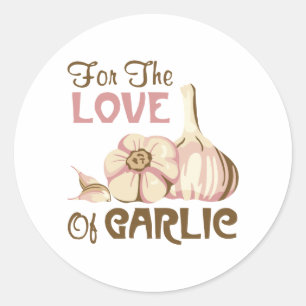 Love of Garlic Classic Round Sticker