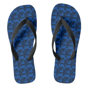Love Of God Biblical Crossword Blu All-Over Unisex Flip Flops