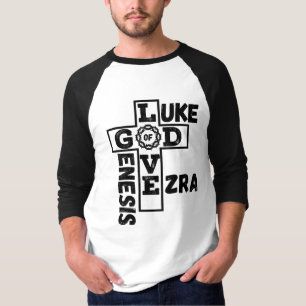Love Of God Biblical Crossword Men's 3/4 T-Shirt