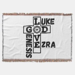 Love Of God Biblical Crossword Throw Blanket