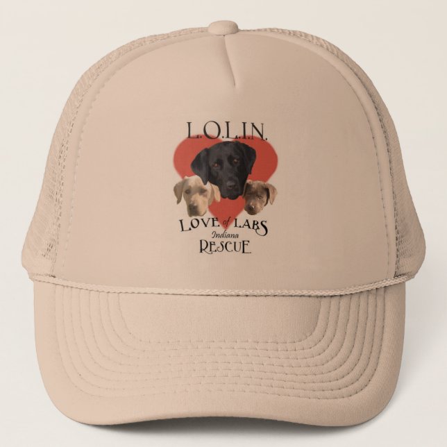 Love of Labs Khaki hat (Front)