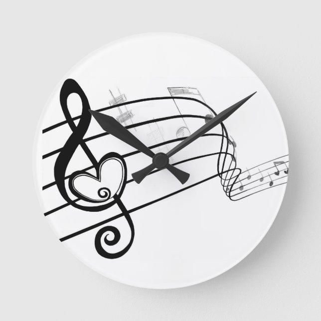 Love of Music Round Clock (Front)