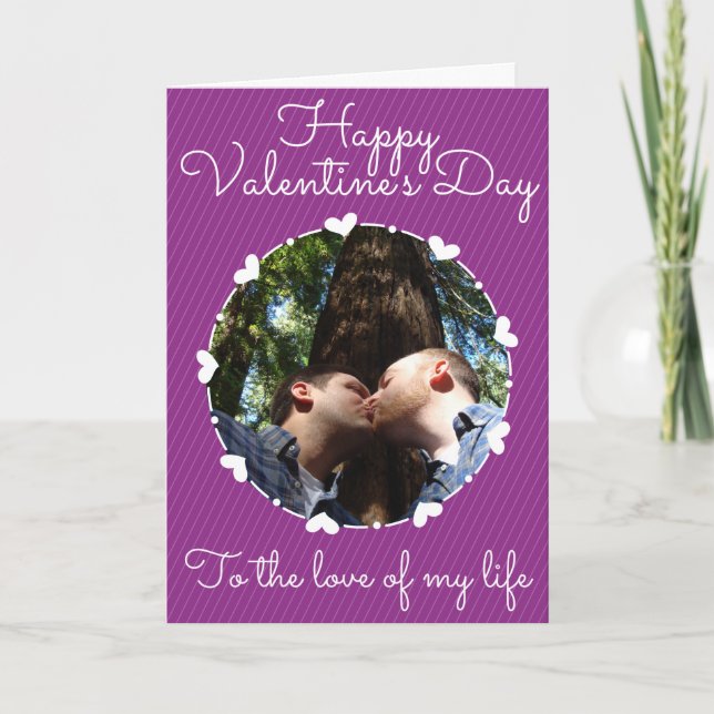 Love Of My Life Custom Photo Valentine Card (Front)