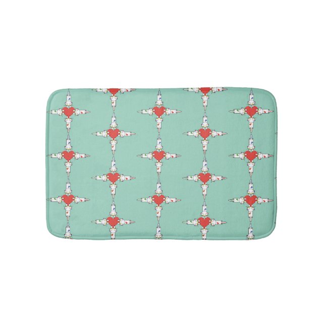 Love of the clingy kitten of Cute. Bath Mat (Front)
