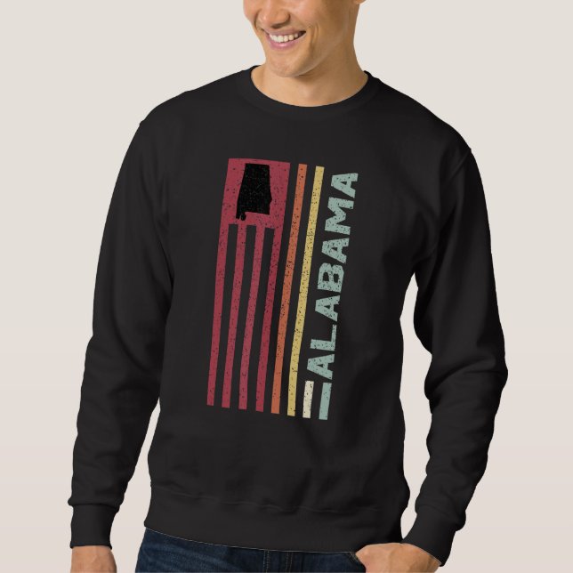 Love Of The State Retro Vacationing Welcome US Map Sweatshirt (Front)