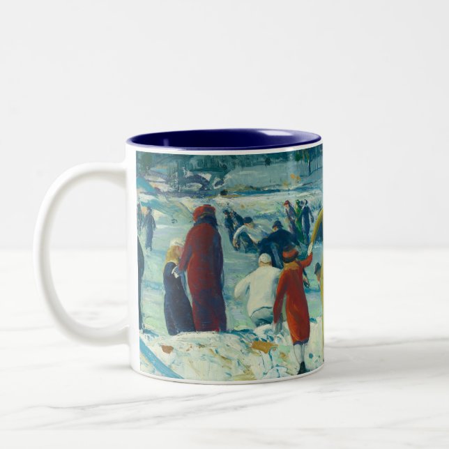 Love of Winter – by George Bellows Two-Tone Coffee Mug (Left)