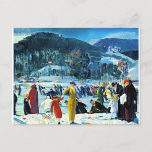 Love of Winter, fine art painting, Postcard