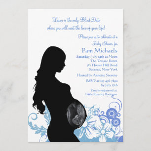Love of Your Life Blue Baby Shower Invitation