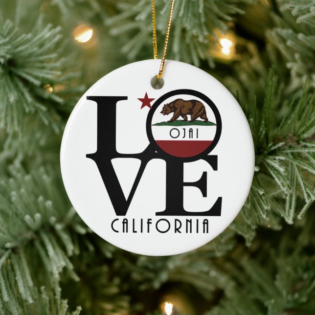 LOVE Ojai California Ceramic Tree Decoration (Tree)