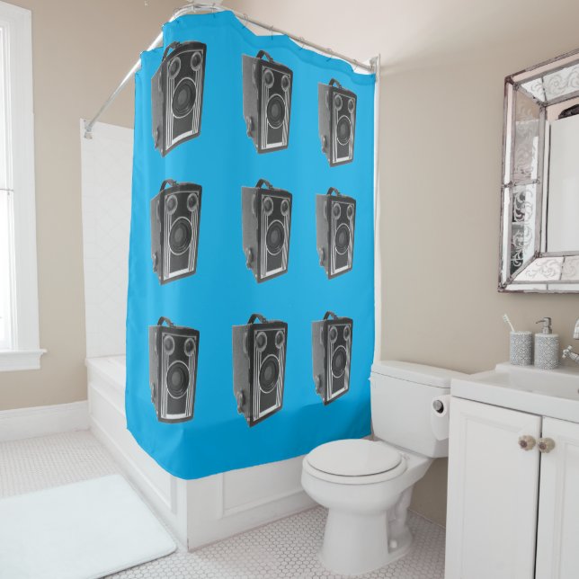 Love Old Camera Shower Curtain (In Situ)