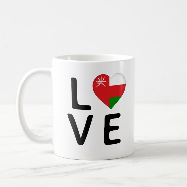 Love - Oman Flag Coffee Mug (Left)