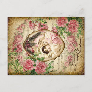 Love on Christmas Holiday Postcard