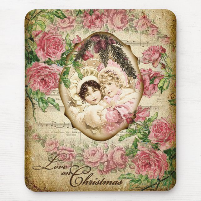 Love on Christmas Mouse Mat (Front)