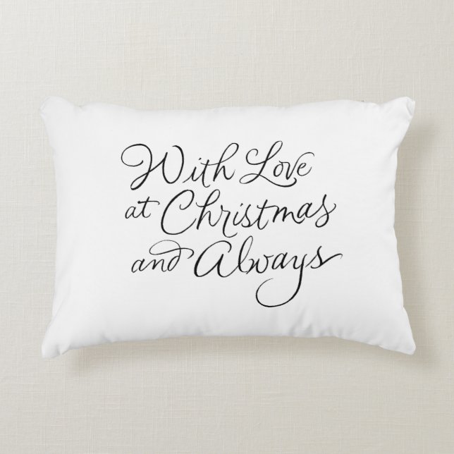 LOVE ON FRONT & CHRISTMAS ON BACK  PILLOW (Front)