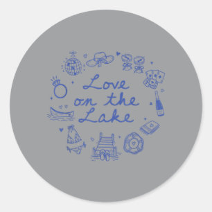 Love On Lake Bachelorette 2026 Bridal Party Summer Classic Round Sticker
