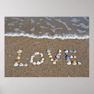 Love on the beach print