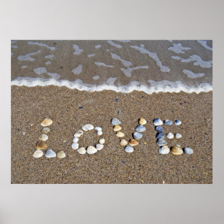 Love on the beach print