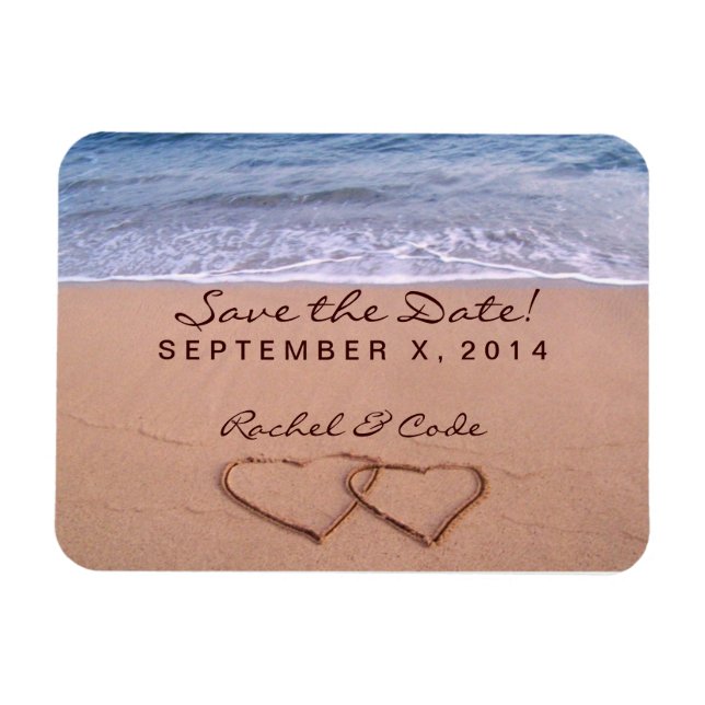 Love on the beach save the date magnet (Horizontal)