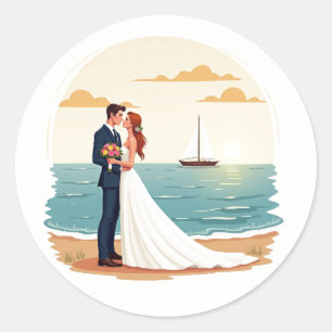 Love on the Beach Sticker
