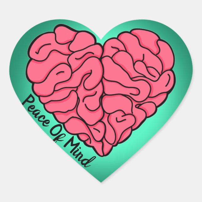 Love on the brain heart sticker (Front)