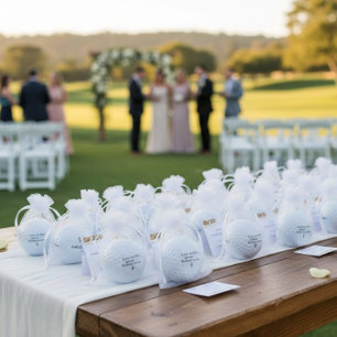 'Love on the Green - Forever Seen' Wedding Favours Golf Balls