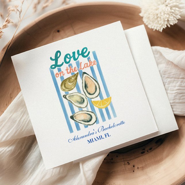 Love on the Lake Bachelorette Getaway Napkin (Creator Uploaded)