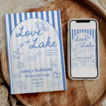 Love on the Lake Bachelorette Invitation