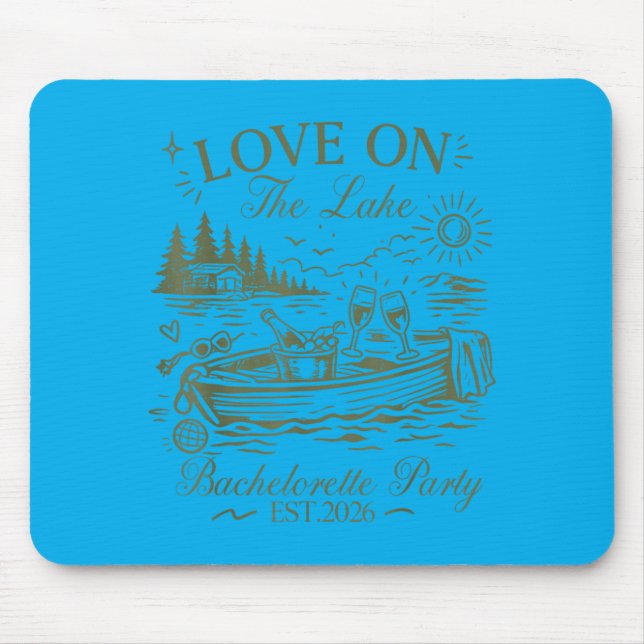 Love On The Lake Bachelorette Party Est 2026 Mouse Mat (Front)