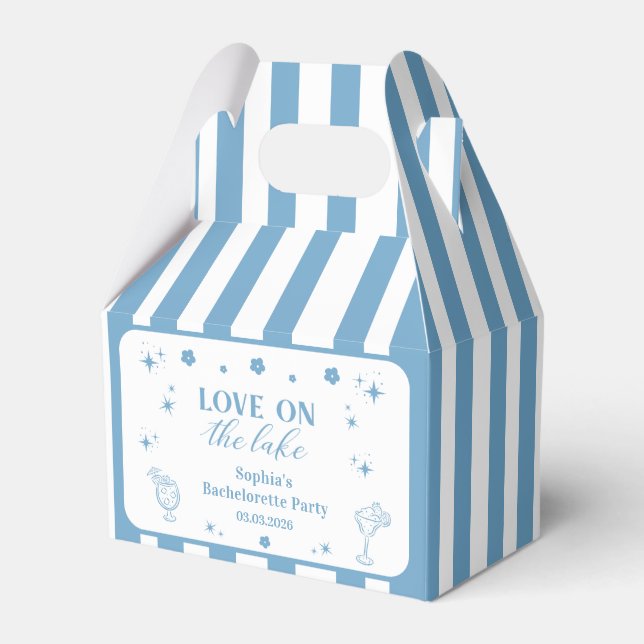 Love On The Lake Bachelorette Party  Favour Box (Front Side)
