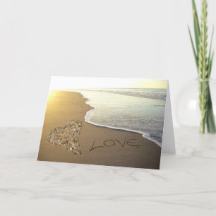 Love on the Sandy Beach Shore Card