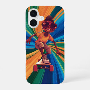 Love on Wheels – Cool Skateboarding Heart Design   iPhone 16 Case