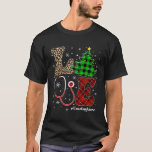 Love Oncology Nurse Life Nurse Christmas Tree Buff T-Shirt