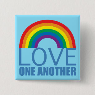 Love One Another 15 Cm Square Badge