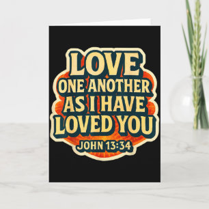 Love One Another As I Have Loved You Christian Bib Card