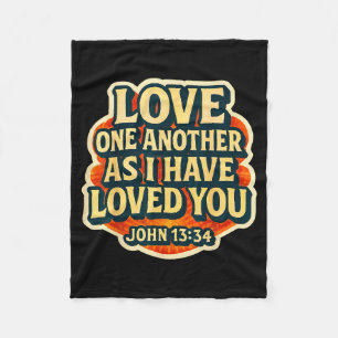 Love One Another As I Have Loved You Christian Bib Fleece Blanket