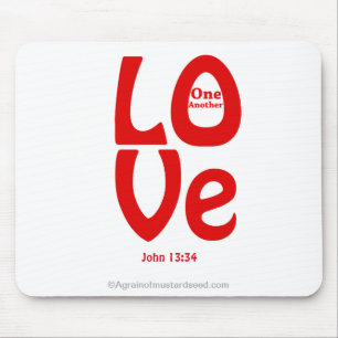 LOVE one another Bible Quote Mouse Mat
