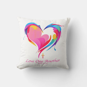 Love One Another Bible Verse John 1334  Cushion