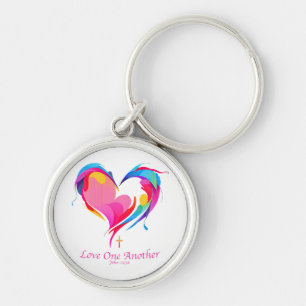 Love One Another Bible Verse John 1334 Key Ring