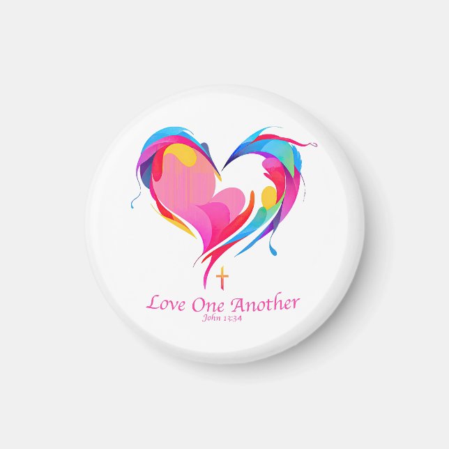 Love One Another Bible Verse John 1334  Magnet (Front)